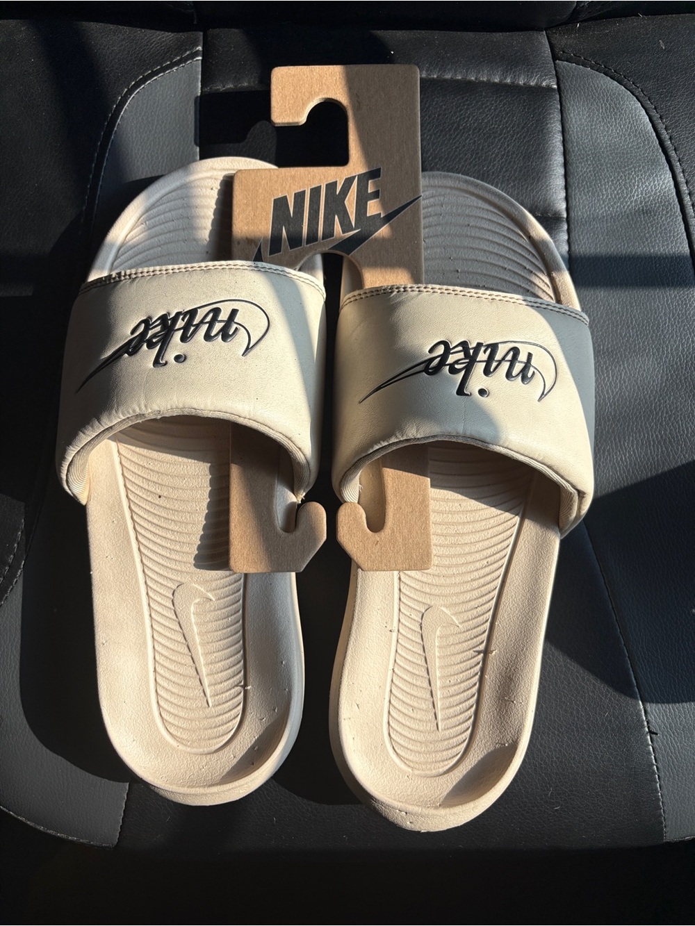Nike Beige/Tan Slip-On Sandals